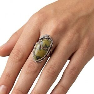 Vintage Navajo Green Turquoise ring